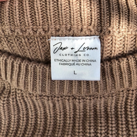 COPY - Jax and Lennon Ladies Knit Sweater in Latte colour Size L - Picture 6 of 7